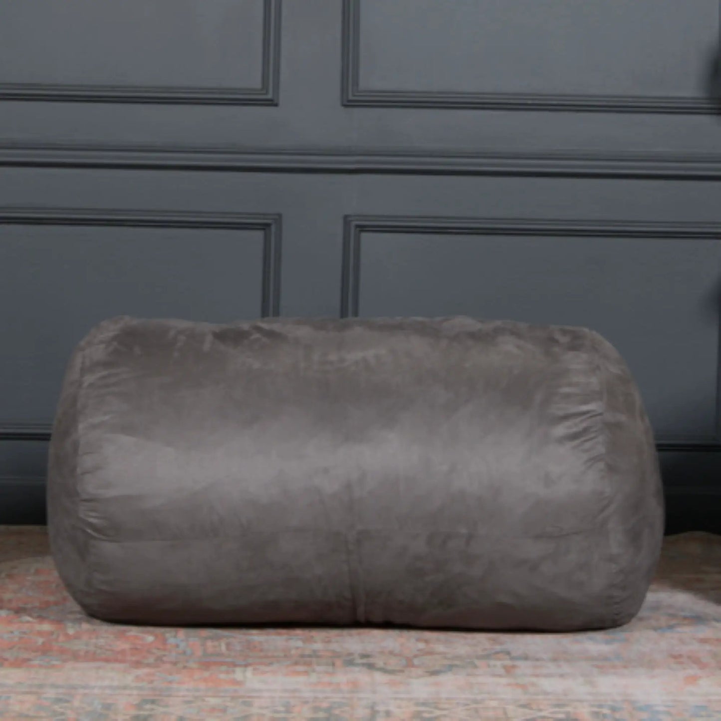 Michael Modern Cylindrical Suede Bean Bag Chair
