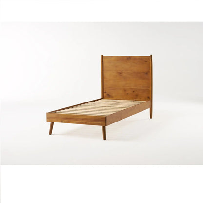 Solid Acacia Wood and Mid Century Platform Bed
