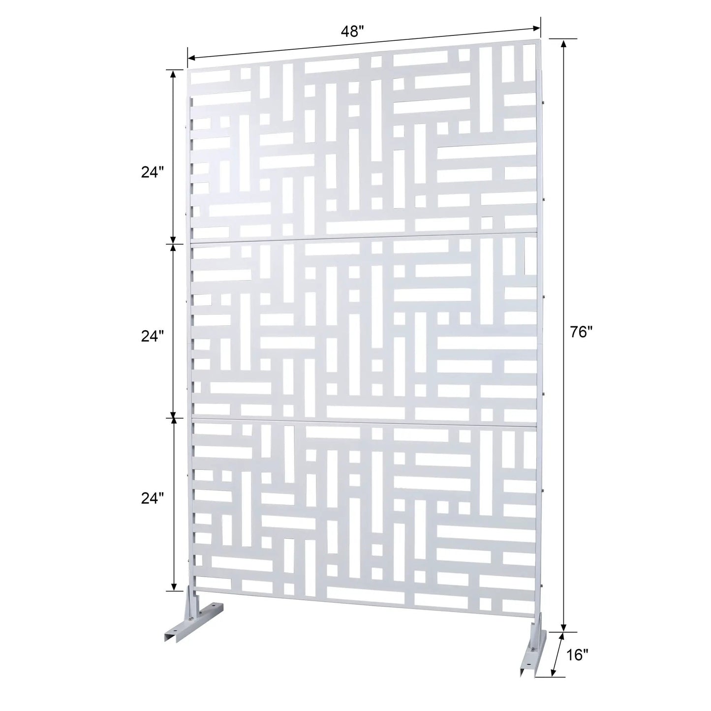 Decorative Freestanding Metal Privacy Screen