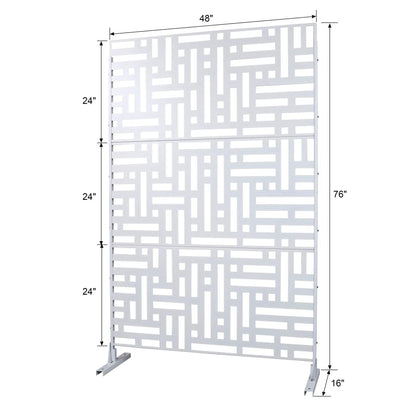 Decorative Freestanding Metal Privacy Screen