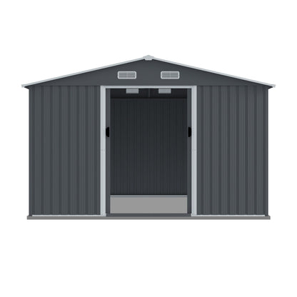 Large Metal Storage Shed and Heavy Sliding Doors