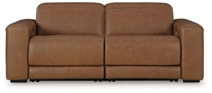 Contemporary Power Reclining Sectional Loveseat