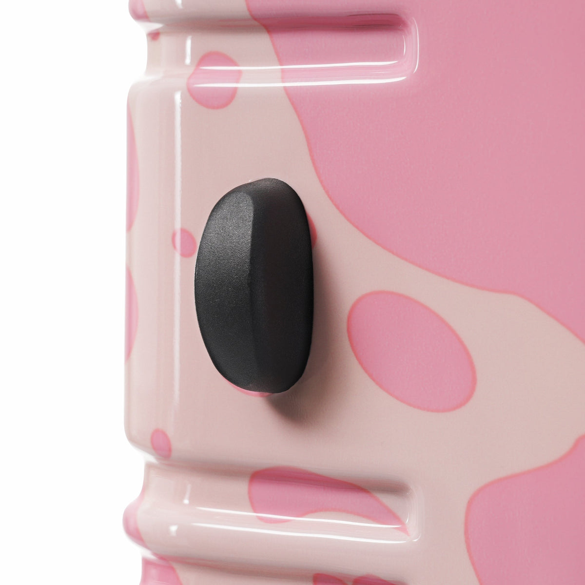 Pink hardshell luggage panel with black handle from a 3-piece spinner set on Tampa Home & Garden Store