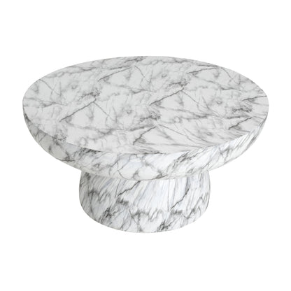 MGO Faux Marble Outdoor Coffee Table round white marble top by HouseOfZazla on Tampa Home & Garden Store