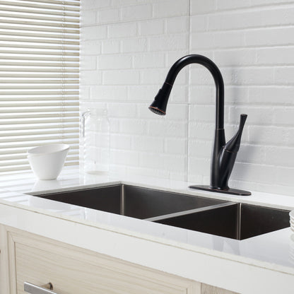 Kitchen faucet with pull-out sprayer in oil-rubbed bronze by HouseOfZazla on Tampa Home & Garden Store