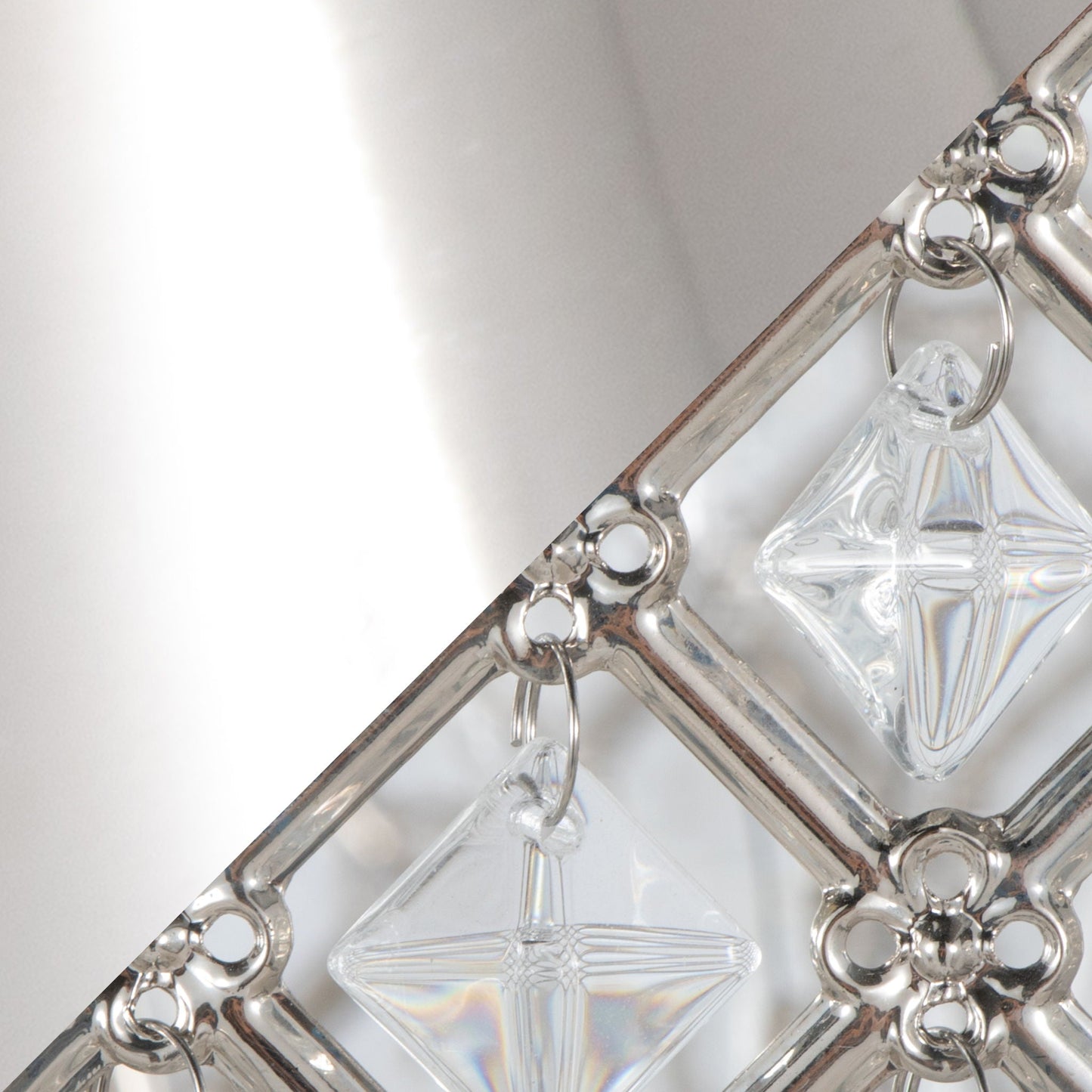 Topaz Contemporary Table Lamp by HouseOfZazla featuring clear crystal prisms and chrome frame on Tampa Home & Garden Store