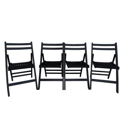 Solid Wood Foldable Event Chair Set of 4