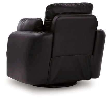 Modmax II Swivel Glider Recliner black faux leather chair on Tampa Home & Garden Store