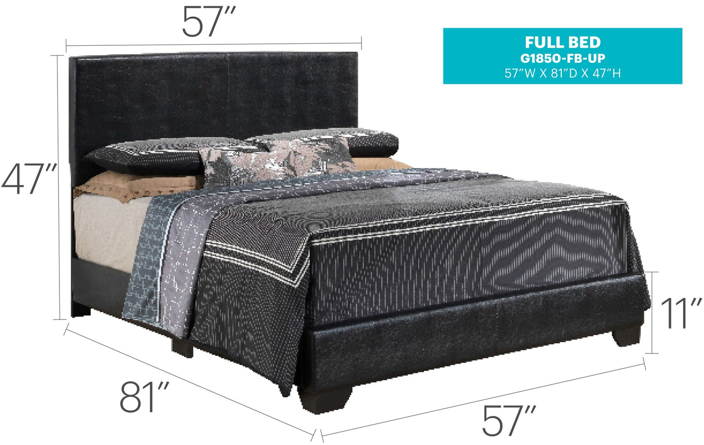 Glory Aaron Queen Platform Bed for a Bedroom