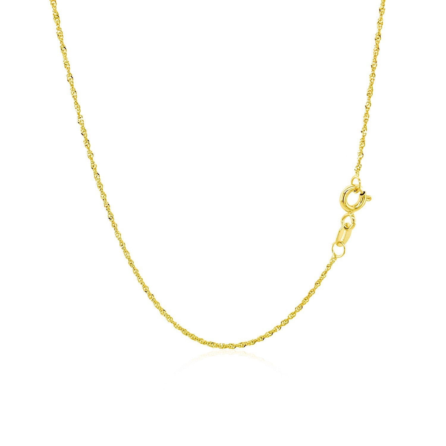 10k yellow gold Singapore chain necklace 1.0mm with lobster clasp by Bids.com on Tampa Home & Garden Store