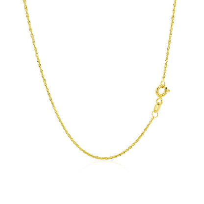 10k yellow gold Singapore chain necklace 1.0mm with lobster clasp by Bids.com on Tampa Home & Garden Store