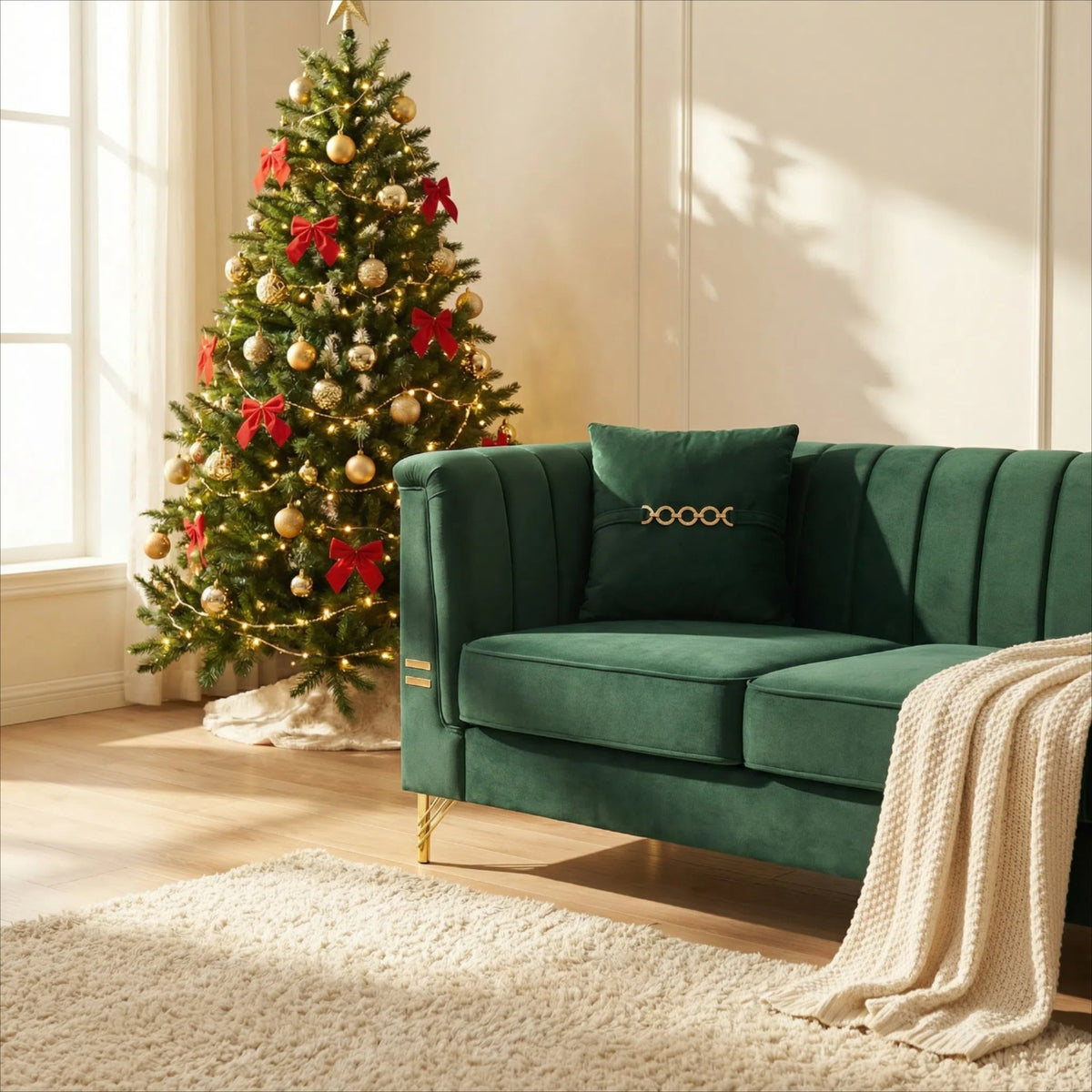Contemporary Velvet Sofa For Living and Home