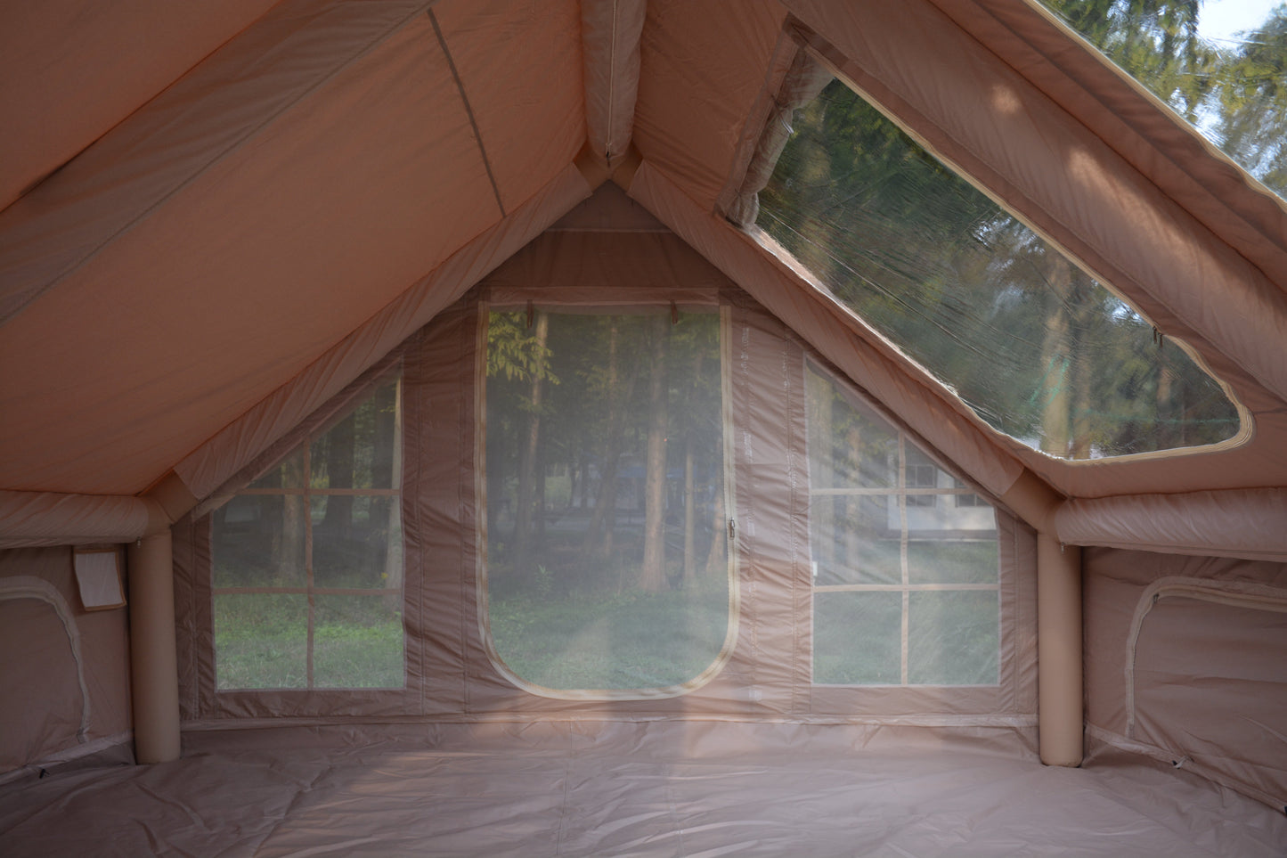 Compact Inflatable Family Tent and a Hand Pump