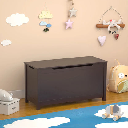 Toy Box Storage With Safety Hinged Lid For Kids