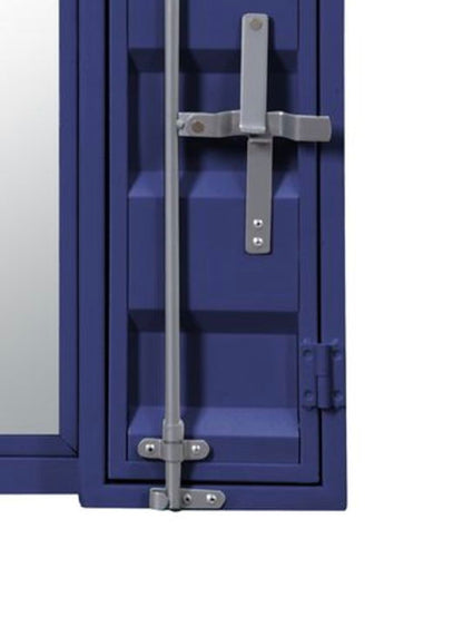 Cargo Vanity Mirror Clear Reflection blue storage trunk with silver metal latches HouseOfZazla on Tampa Home & Garden Store