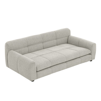Beige sofa-style pet bed for large dogs with tufted cushions HouseOfZazla on Tampa Home & Garden Store