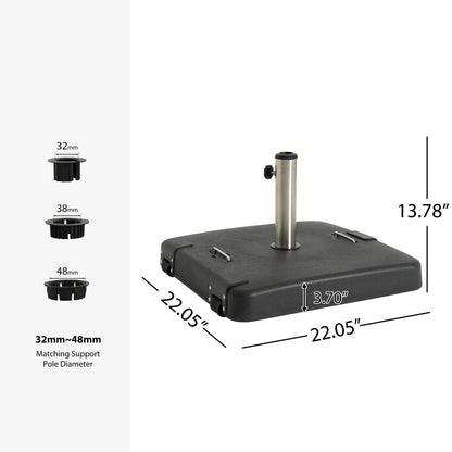 Malden 114 Lb Square Resin Outdoor Umbrella Base