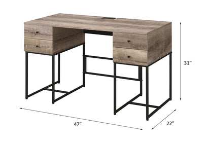 Desirre Writing Desk With USB Port In Oak Finish