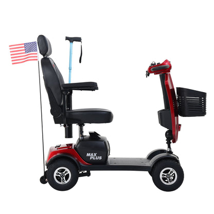 Compact 4 Wheel Mobility Scooter and a Basket