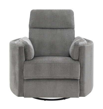 Sagen Glider Recliner Swivel Chair gray textured fabric by HouseOfZazla on Tampa Home & Garden Store