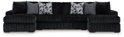 Midnight Madness Sectional and Jumbo Corduroy