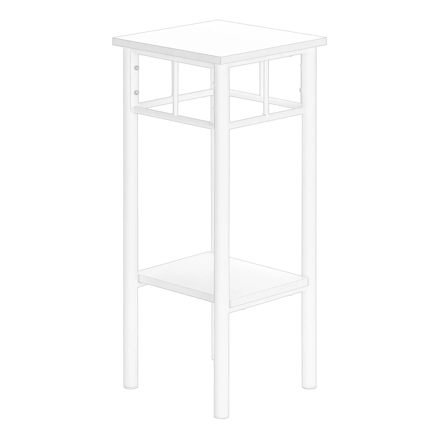 Accent Table square white wood with lower shelf Unique Piece Furniture modern contemporary design on Tampa Home & Garden Store