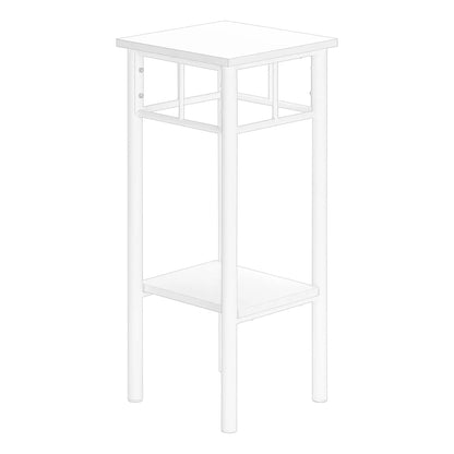 Accent Table square white wood with lower shelf Unique Piece Furniture modern contemporary design on Tampa Home & Garden Store