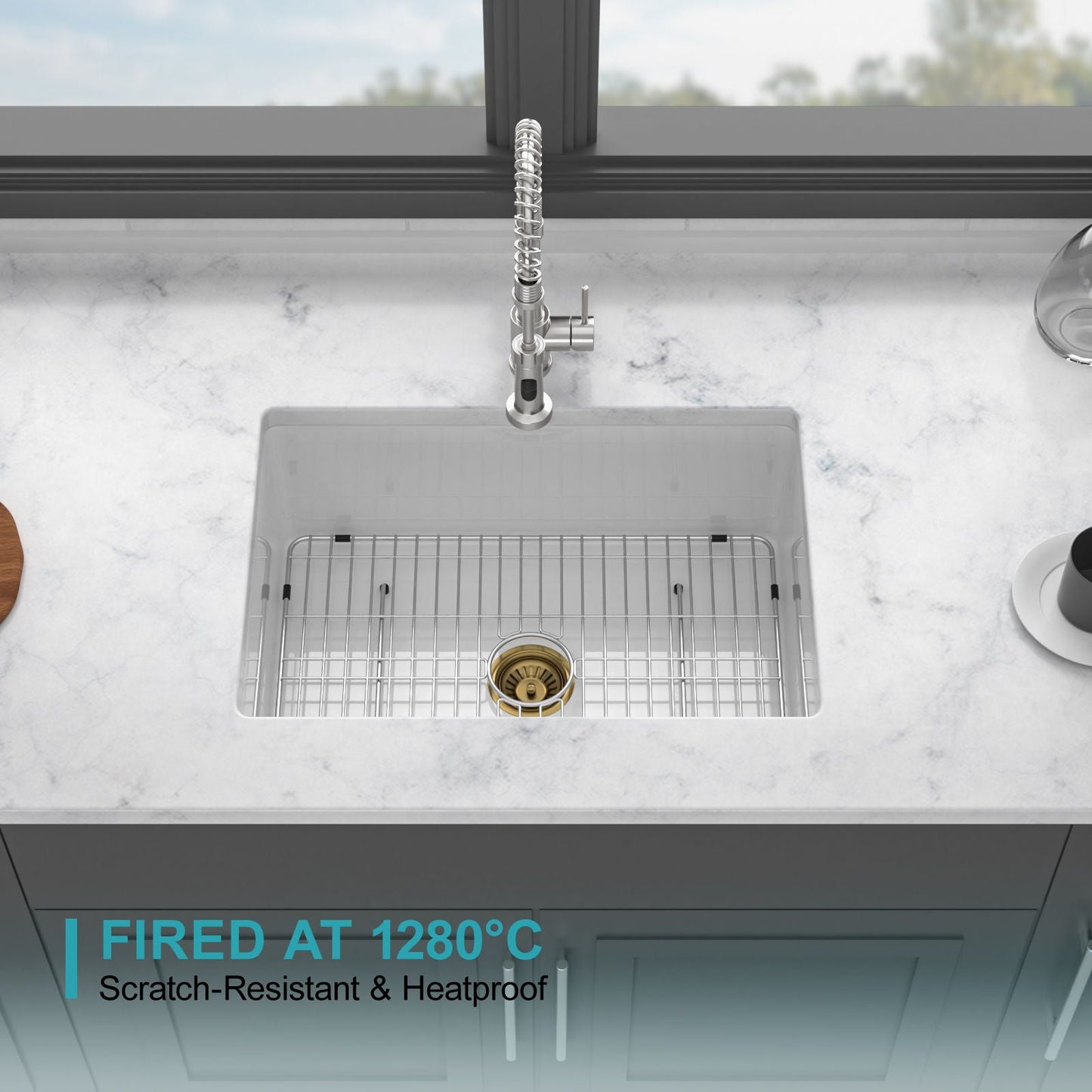 The Dual Mount Ceramic Single Bowl Kitchen Sink