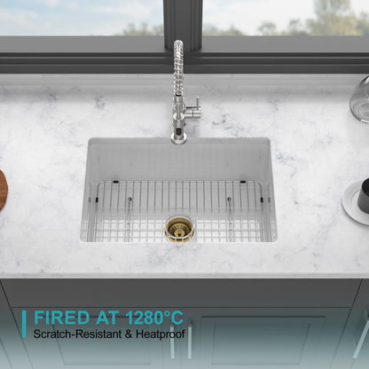 The Dual Mount Ceramic Single Bowl Kitchen Sink