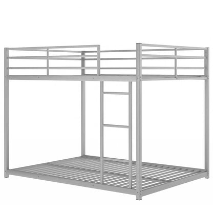 Metal bunk bed with ladder, low-profile white finish, bunk beds on Tampa Home & Garden Store