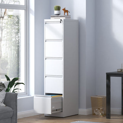 Vertical steel filing cabinet with lock, white finish, multiple sizes on Tampa Home & Garden Store