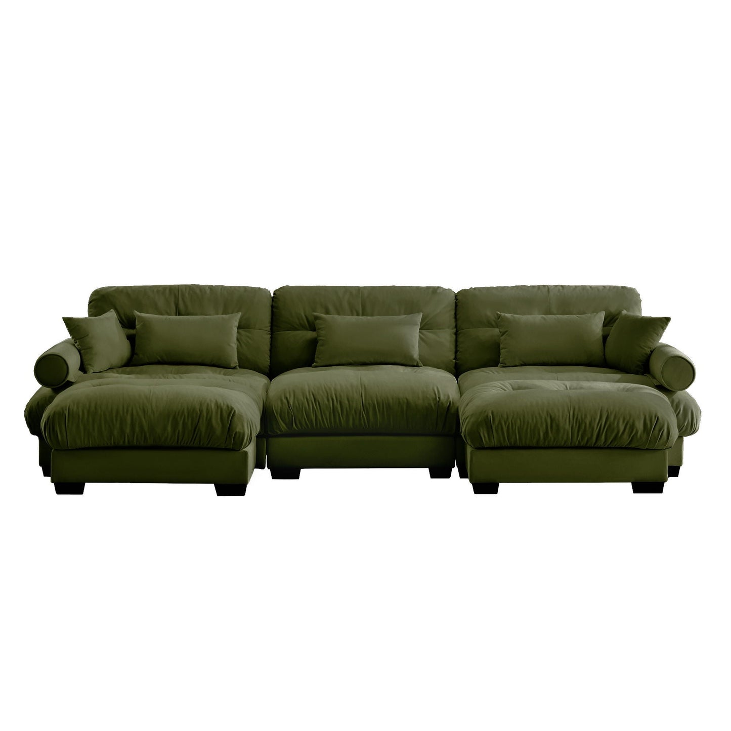 Oversized Modular Sofa with Movable Ottoman