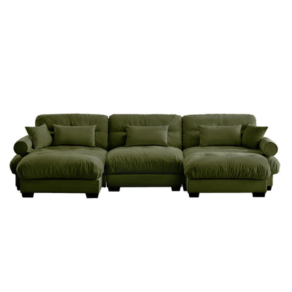 Oversized Modular Sofa with Movable Ottoman