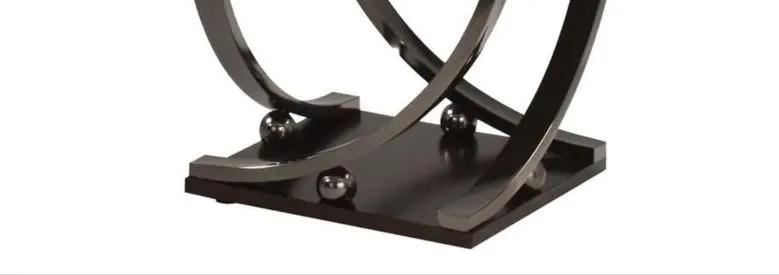 Isiah Table Modern Elegance Glass and Metal