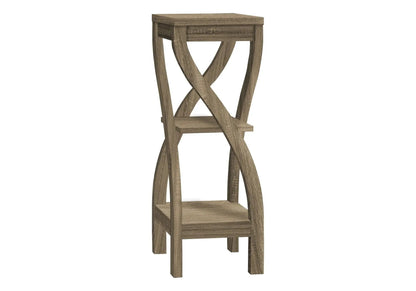 Square-top accent table with crisscross wood legs in brown finish Unique Piece Furniture on Tampa Home & Garden Store
