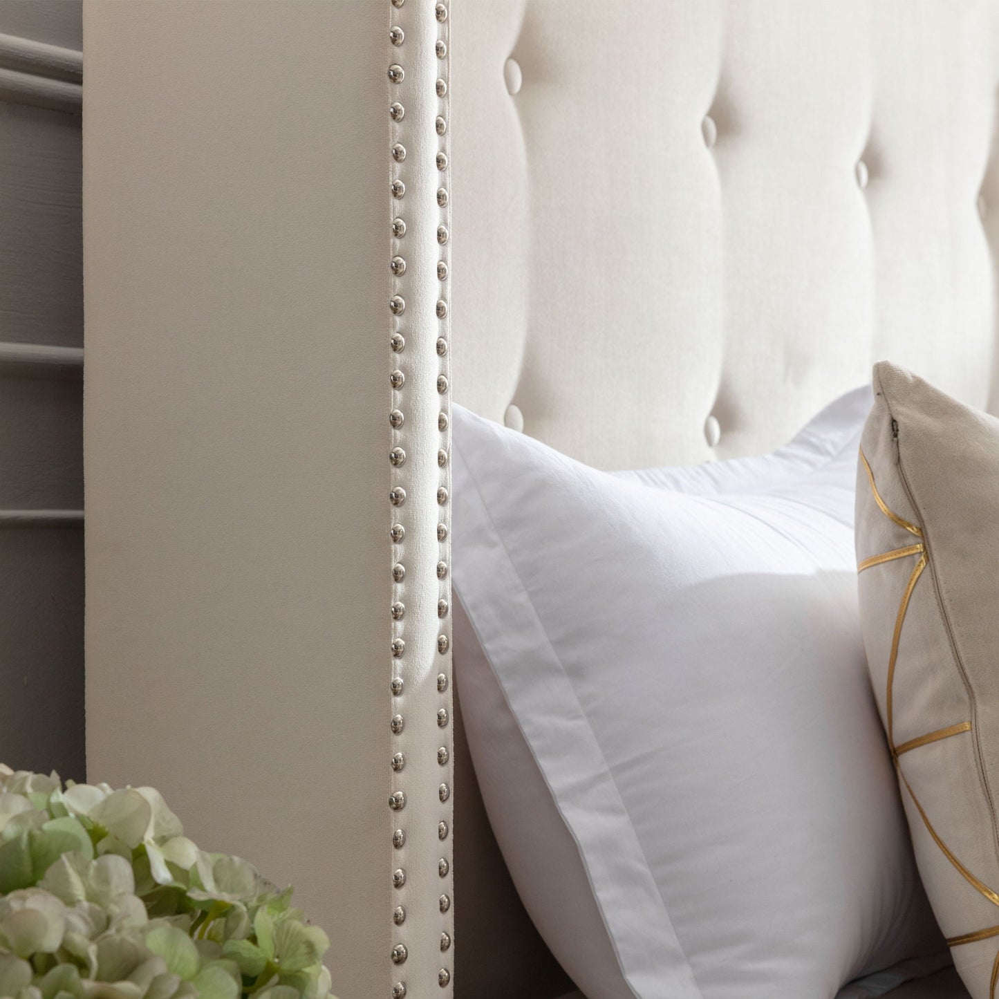 Peyton Upholstered Bed and a 54 Inch Headboard