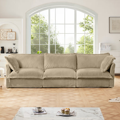 Modern 3 Seater Slipcovered Sofa and Deep Seats
