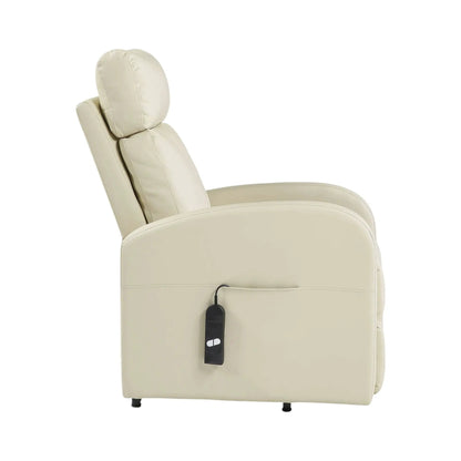 Ricardo power motion recliner with lift in beige leather by Unique Piece Furniture on Tampa Home & Garden Store