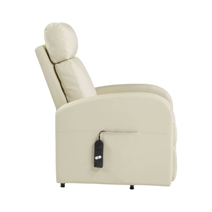 Ricardo Power Motion Lift Recliner beige leather by HouseOfZazla reclining chaise longue on Tampa Home & Garden Store