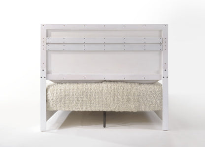 Naima Elegance Bed panel bed frame in white with exposed slat rails HouseOfZazla on Tampa Home & Garden Store
