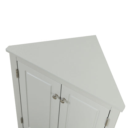 Triangle bathroom storage cabinet light gray freestanding linen cabinet with adjustable shelves on Tampa Home & Garden Store