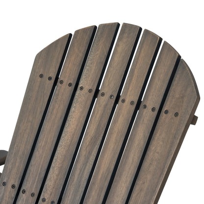 Malibu Adirondack Chair wooden back slats in brown finish, outdoor furniture by HouseOfZazla on Tampa Home & Garden Store