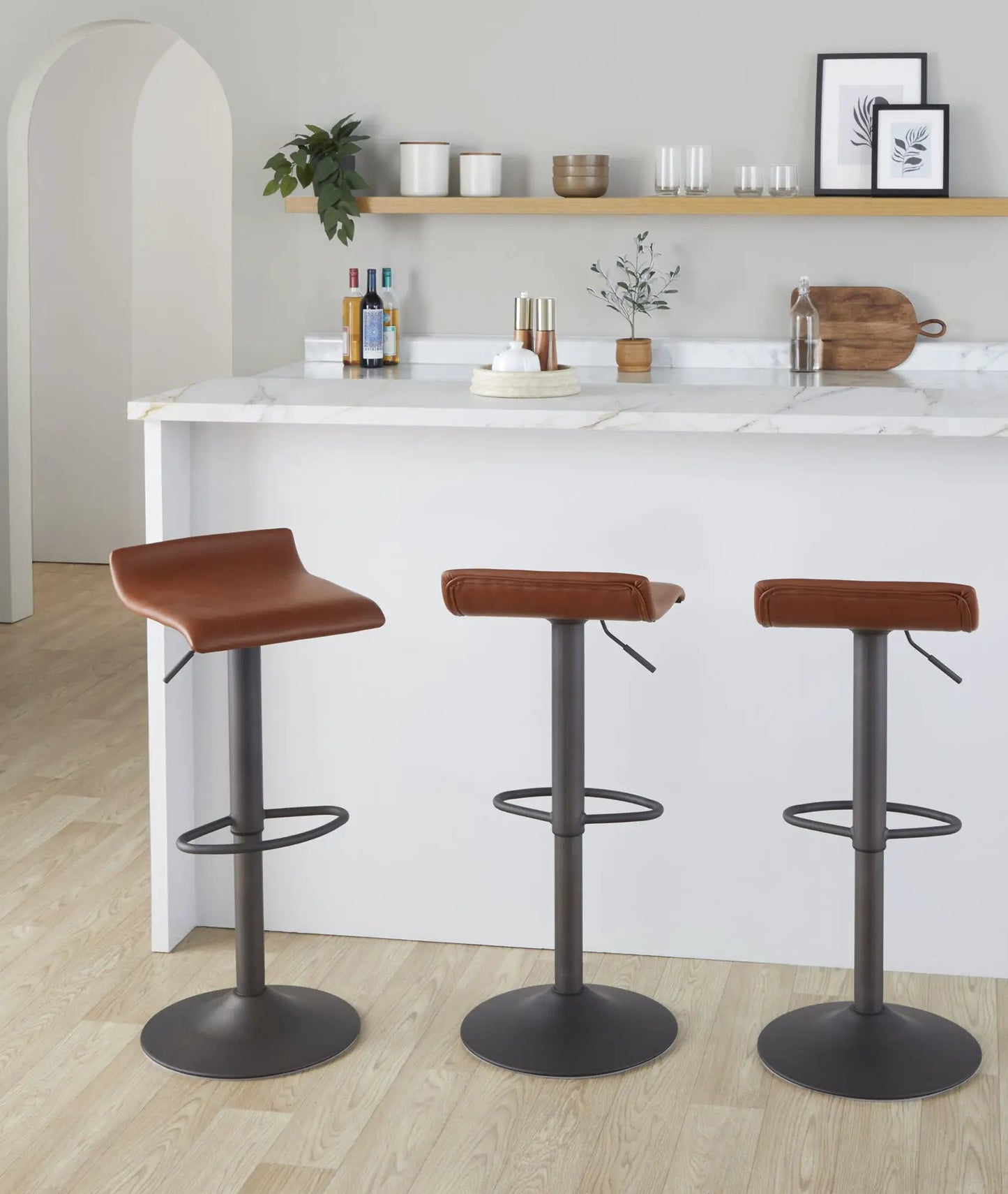 Ale Industrial Barstool Set of 2 Adjustable