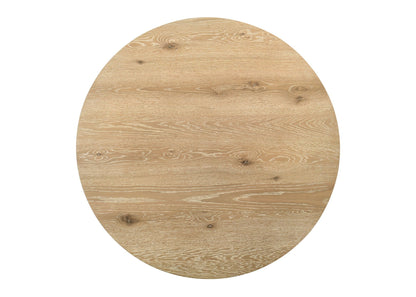 Tate Round Dining Table with Metal Base oak finish by HouseOfZazla dining table on Tampa Home & Garden Store