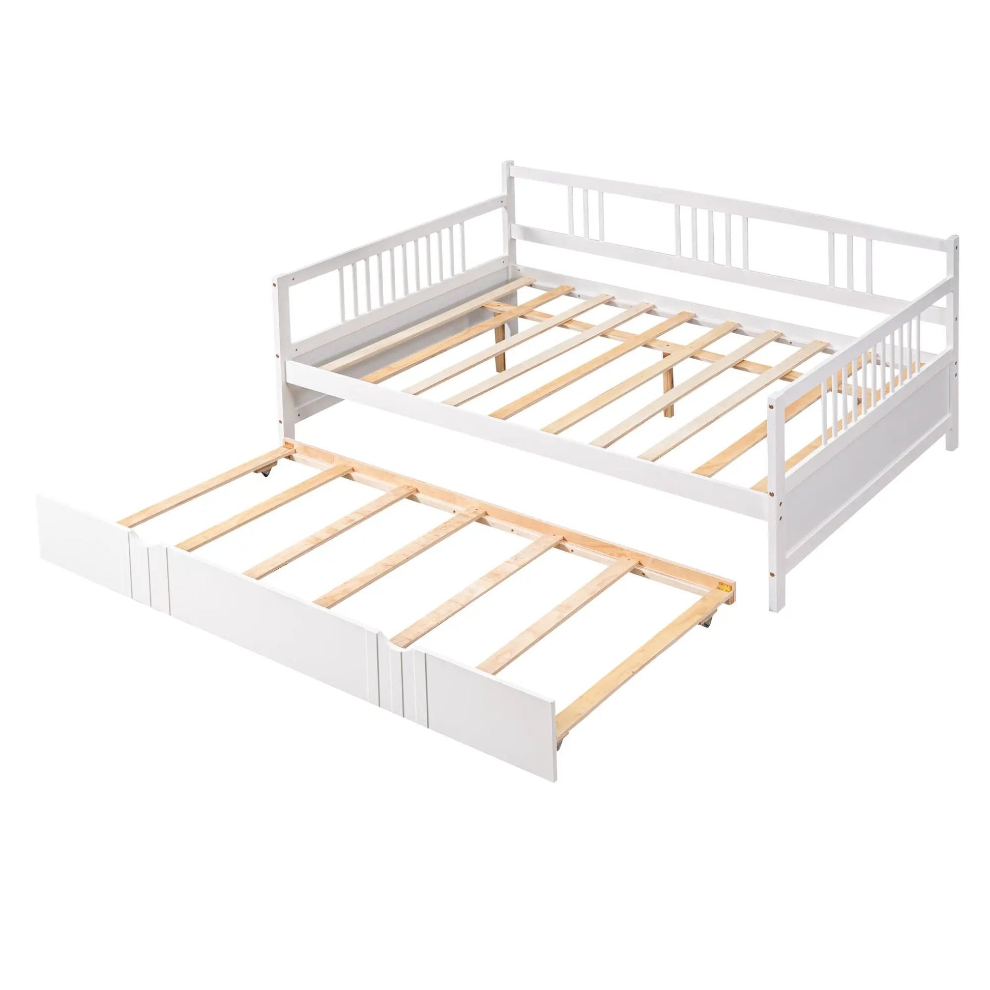White Multifunctional Modern Daybed frame with slatted wooden base by Unique Piece Furniture on Tampa Home & Garden Store