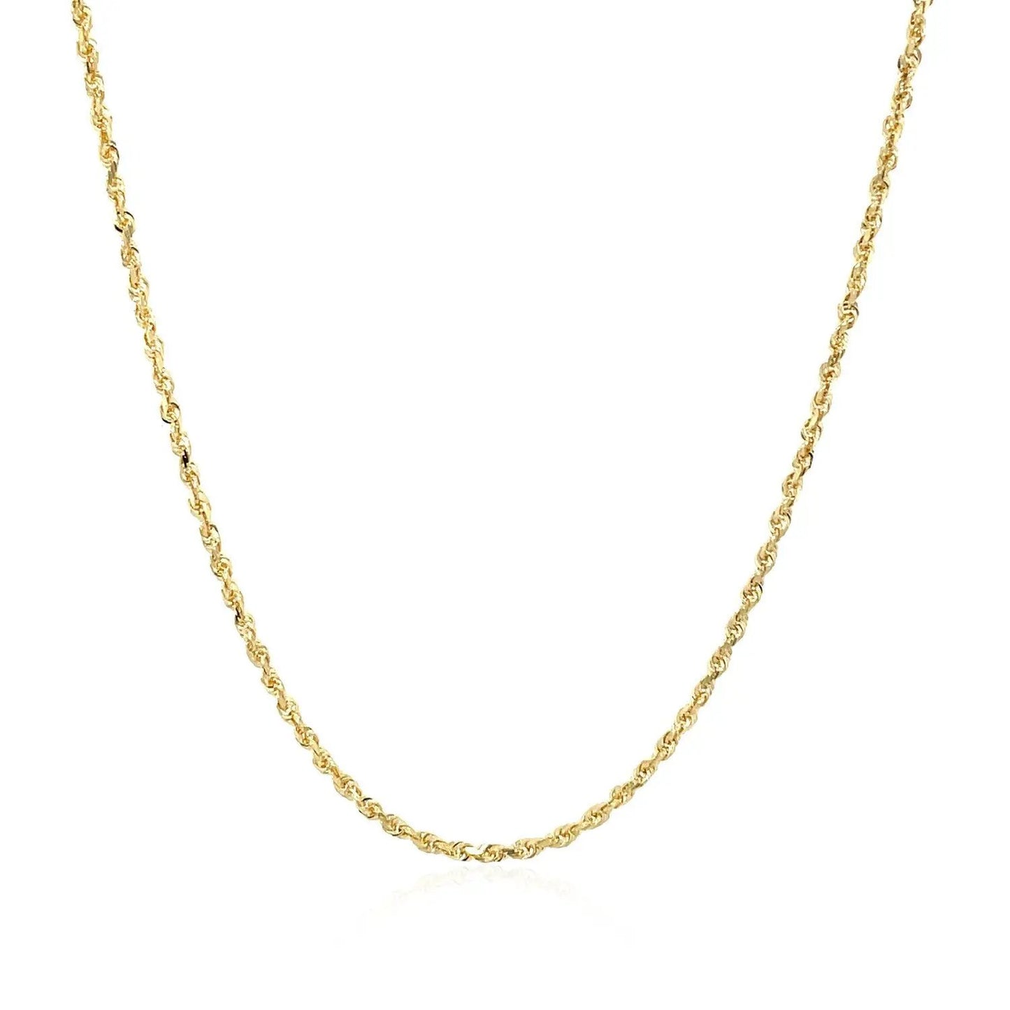 Necklace 10k yellow gold solid diamond-cut rope chain 1.4mm Bids.com on Tampa Home & Garden Store