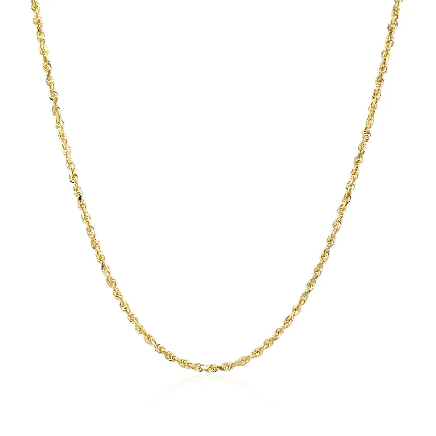 Necklace 10k yellow gold solid diamond-cut rope chain 1.4mm Bids.com on Tampa Home & Garden Store