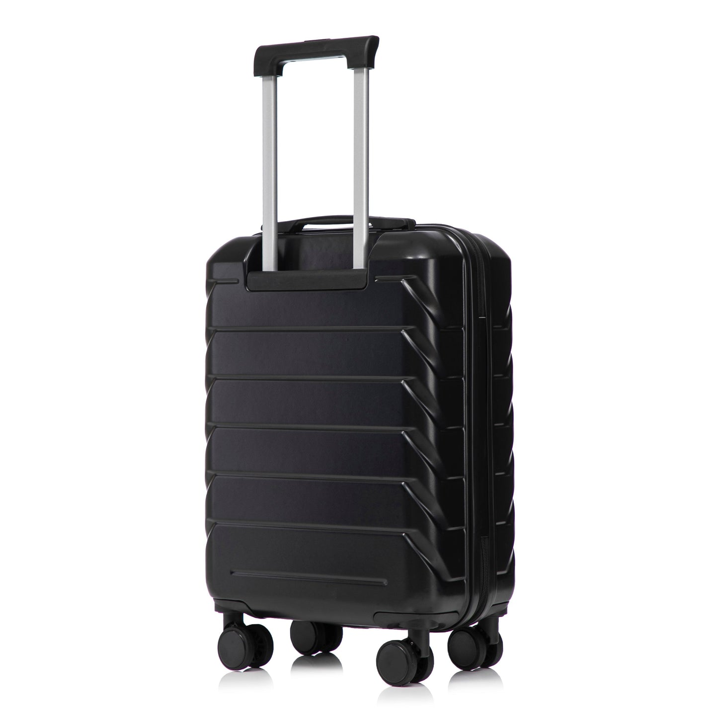 2-piece black ABS spinner luggage set by HouseOfZazla (14/20in) with telescoping handle on Tampa Home & Garden Store