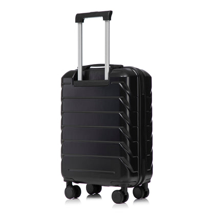 2-piece black ABS spinner luggage set by HouseOfZazla (14/20in) with telescoping handle on Tampa Home & Garden Store