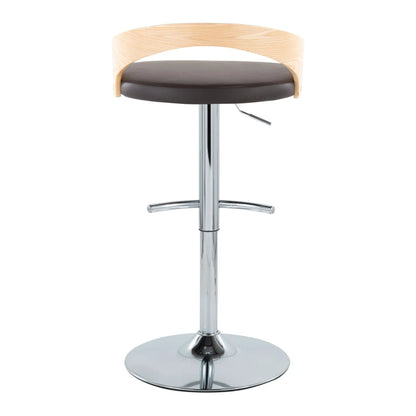 Grotto Contemporary Adjustable Barstool Swivel